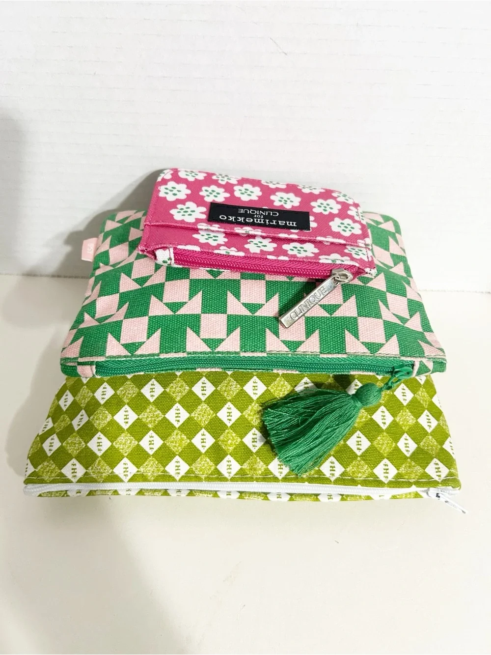 Marimekko For Clinique Ipsy Bundle  Of 3 Makeup Cosmetic Bags Travel Organizers